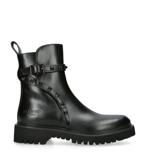 valentino rockstud combat boots